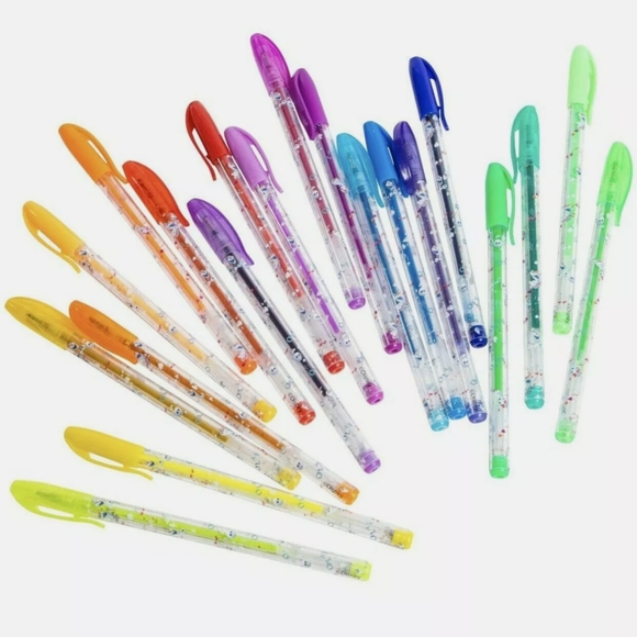 Disney Frozen II Gel Pens 20 Piece Set 10 Classic & 10 Glitters Ages 3- SPARKLE - Picture 2 of 2